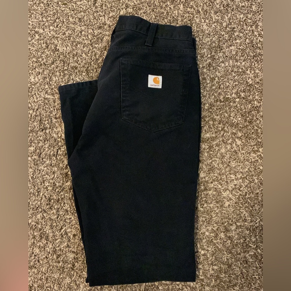 Carhartt Black Relaxed Fit Work Pants 34x32
